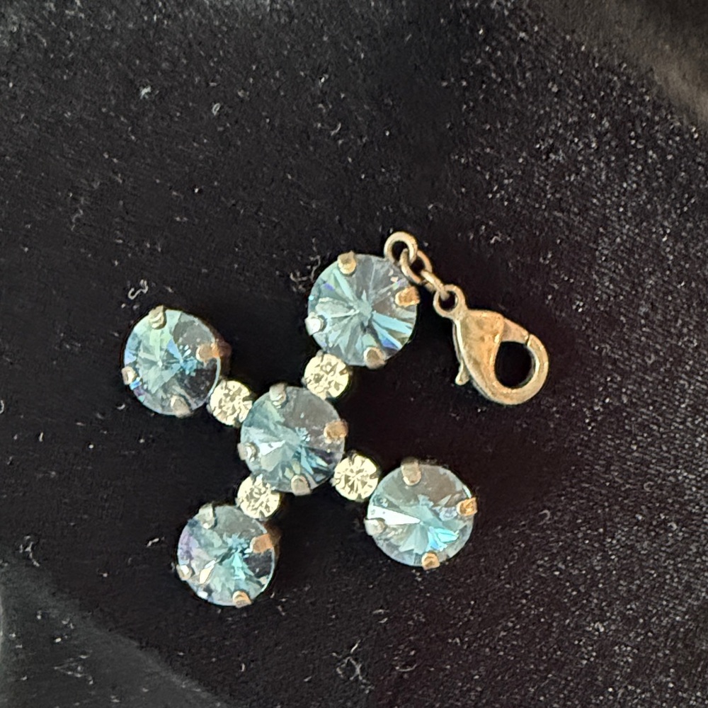 Sabika Elegant Blue and Silver Swarovski Pendant